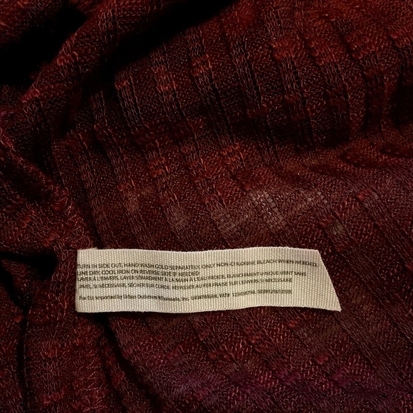 Free People Deep Red Textured Knit Top - Picture 5 of 5